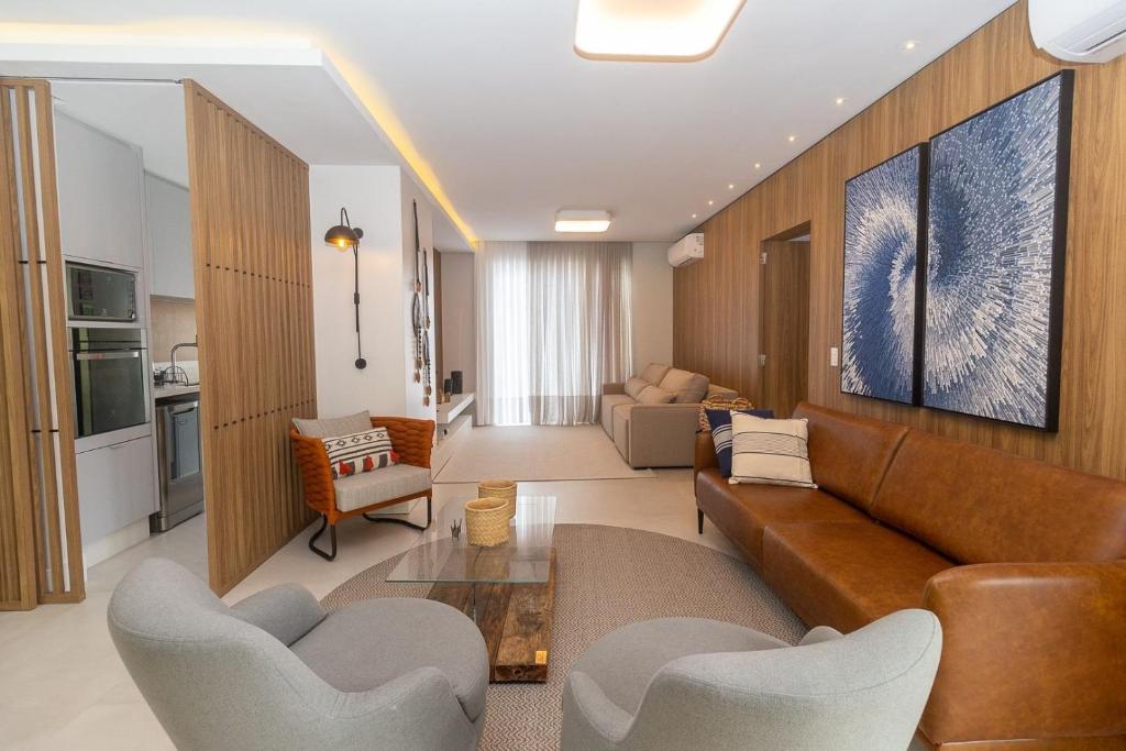 Varandas do Atlântico 502b - Cobertura com vista fantástica em condomínio de luxo à beira mar na praia de Bombas - (Consultar serviços de roupas de cama e banho), Bombas