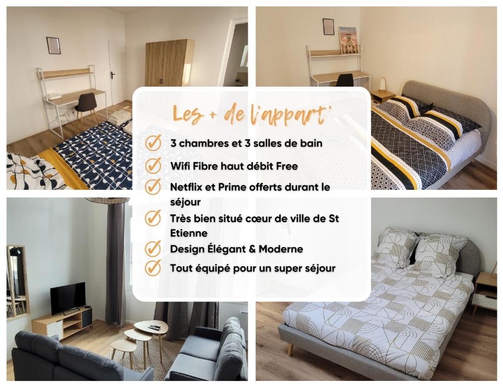Bel Appart' 3 chambres 3 Sdb au centre-ville St Etienne - 2