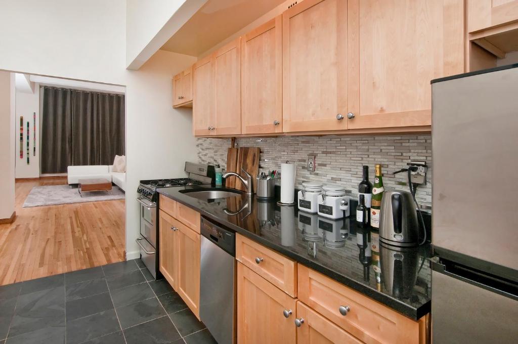 Kitchen, Luxury Apartments Next to Times Square in New York (NY)