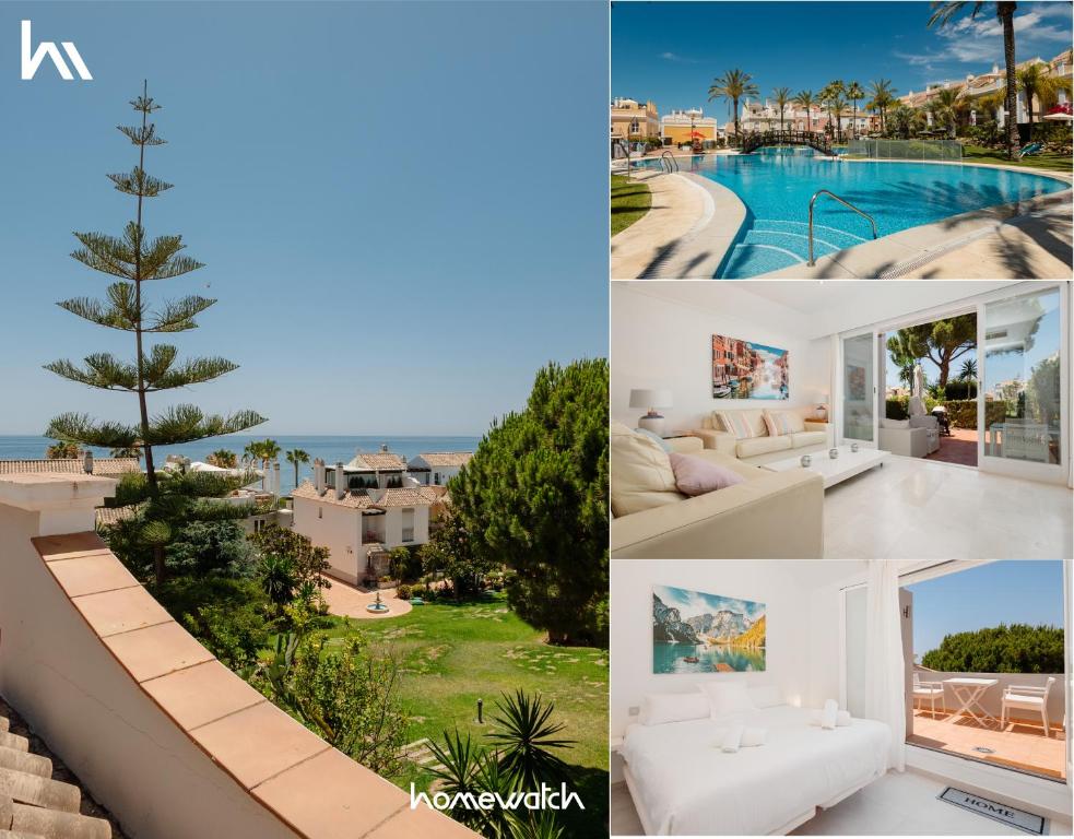 House with sea and mountain views on the beach, Bahía de Marbella, Marbella