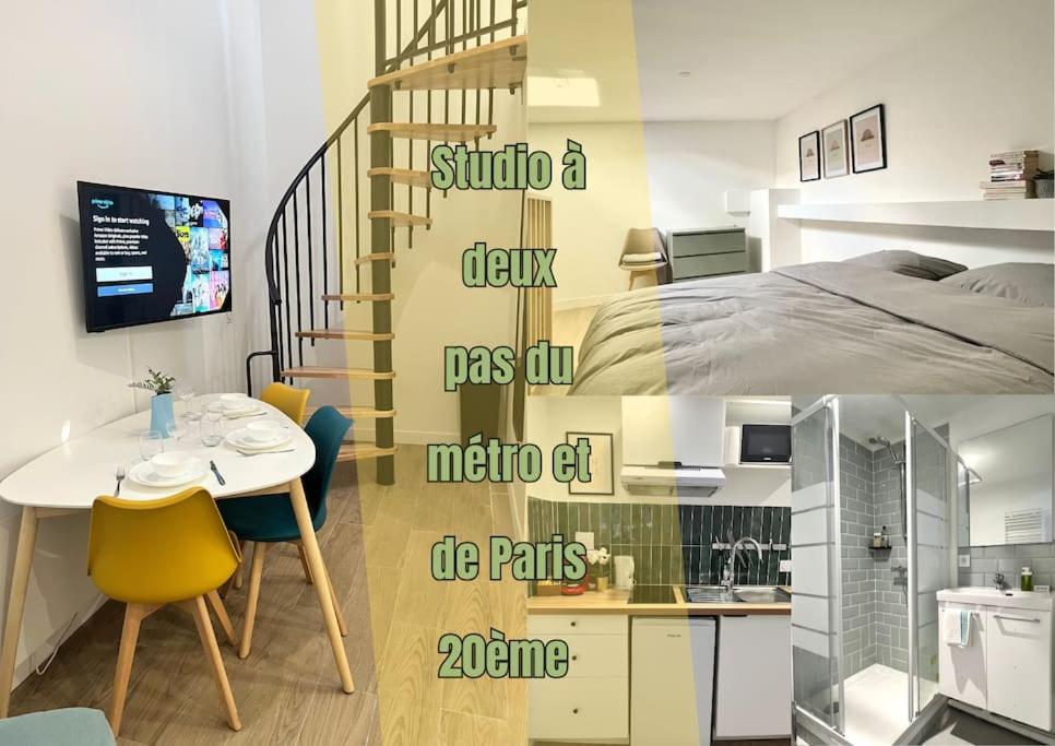 732 Charmant studio en mezzanine proche du métro 9, Bagnolet