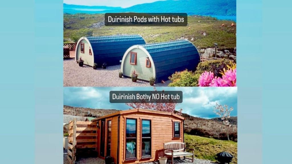 Duirinish Pods with Private Hot Tubs and Duirinish Bothy with No Hot Tub, Plockton