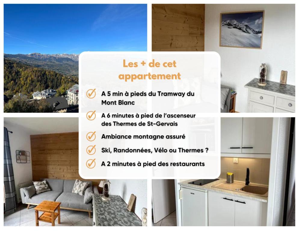 Appartement centre Saint Gervais-Vue imprenable - 1