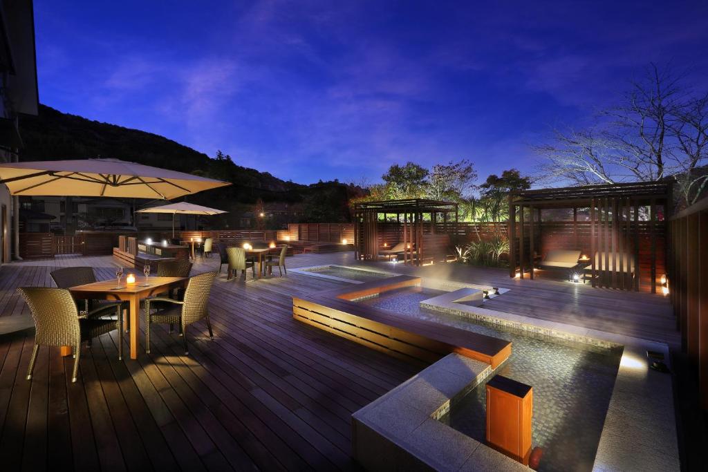 Balcony/terrace, Mizu no Sato Marukyu Ryokan in Izu