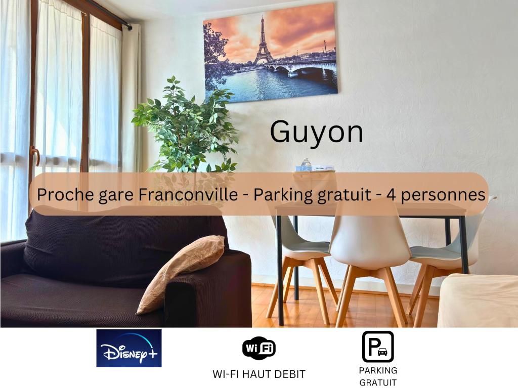 Guyon - Cosy proche gare Parking facile - Balcon #SirDest, Franconville