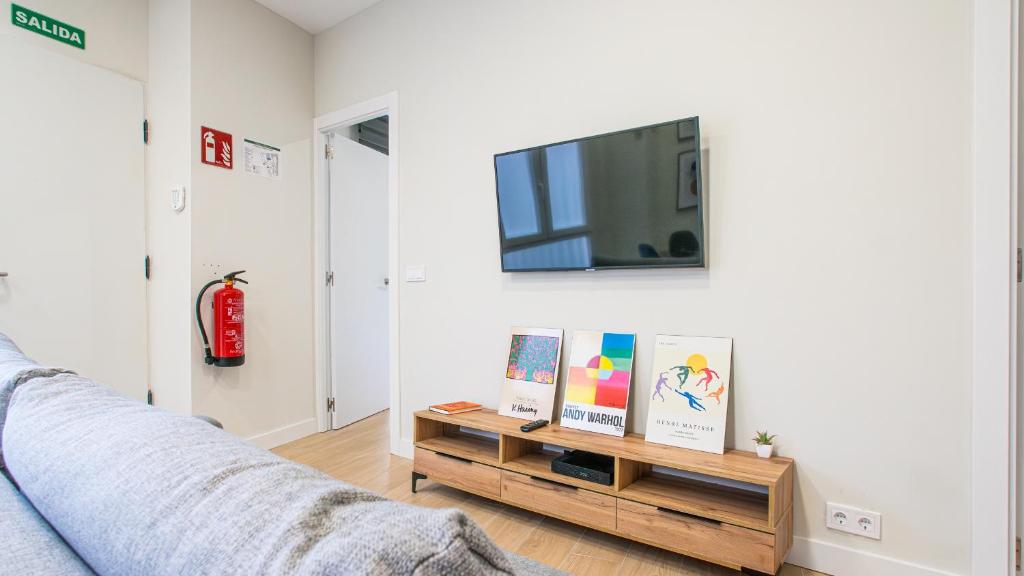 Madrid Confort urbano 1 dormitorio AC WIFI Cocina - 4