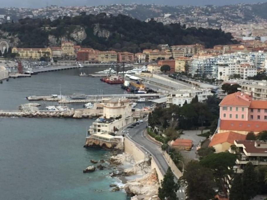 Nice port 4 pax, 2 chambres clim balnéo parking, Nice