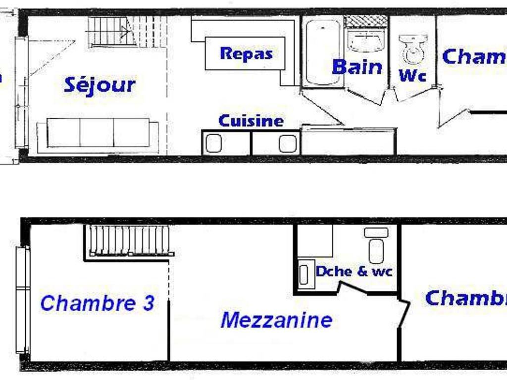 Les Saisies - Appartement 3 pièces pour 8 pers., 2 salles de bains, vue piste, parking - 3