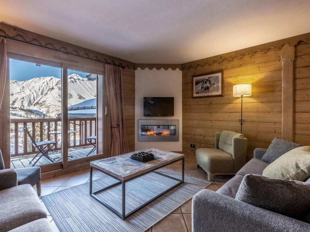 Appartement cosy avec piscines et spa, pied de pistes, 8 pers, cheminée, parking, animaux admis - 1