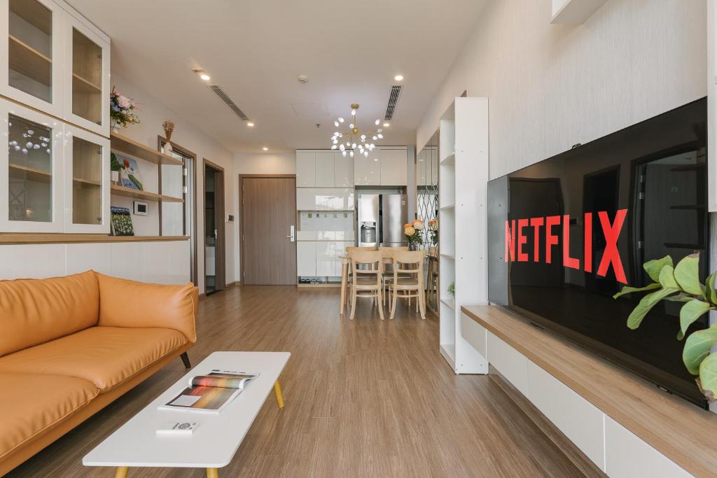 럭셔리 아파트 빈홈 스카이레이크의 거실 이미지