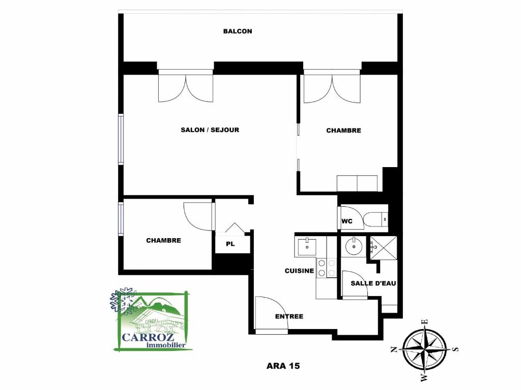 ARA15 Appartement 6 Pers centre station Carroz - 2