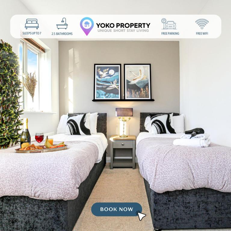 Berrywood House - Close to Northampton Town Centre - Free Parking, Fast Wifi, SmartTV with Netflix by Yoko Property, Northampton