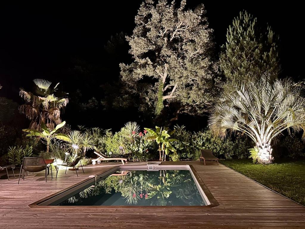 Villa avec piscine chauffée, jardin exotique, au calme proche plages et commerces, Capbreton - FR-1-791-17 - 2