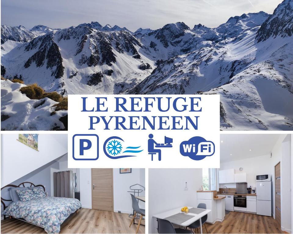 LE REFUGE PYRENEEN - Climatisation Parking WIFi Espace de Travail - NEUF- Très belle Vue sur les Pyrénées - 2 lits - OFFRE SPECIALE, Assat