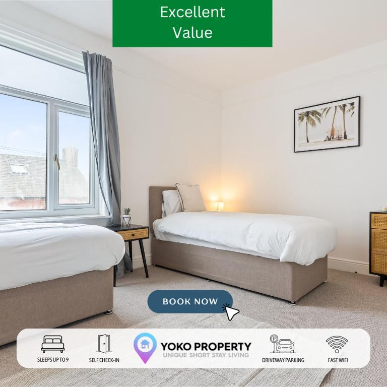 Spacious House - Sleeps up to 9 - Long Stays Welcome - Free Parking, Fast Wifi and Smart TV by Yoko Property, Brotton