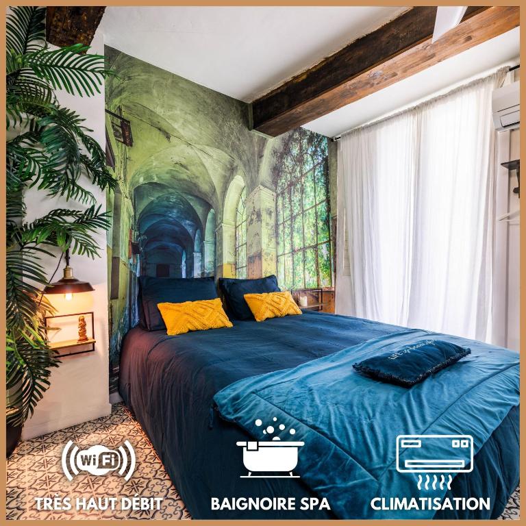 Youmi - Appartement Calme avec Jacuzzi et Clim à 5min de la Comédie, Tram à 200m, Montpellier