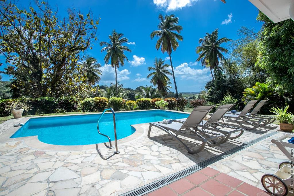 Villa d'exception tout confort avec piscine privée et jardin tropical, Morne la Valeur