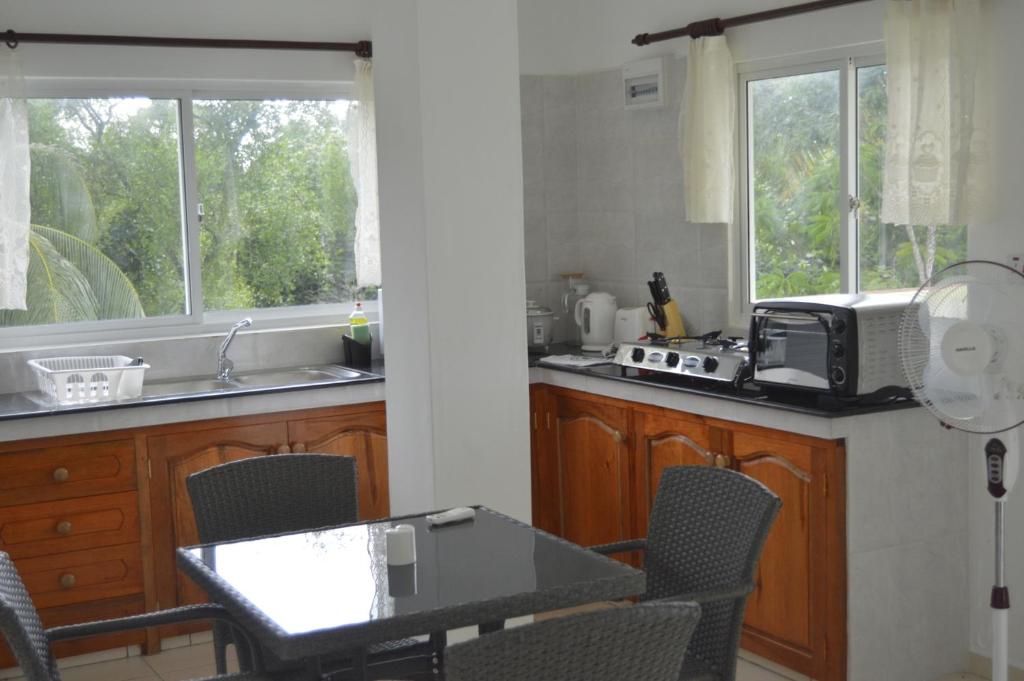 Kitchen, Chez Payet Airport Guesthouse in Seychelles Islands
