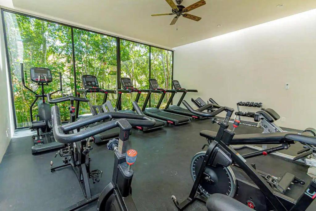 Close to Cenotes Private Pool 24hr Hr Security Gym Yoga Villa - 4