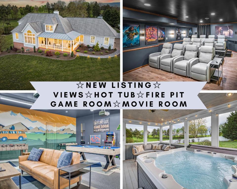 Amazing House - Movie & Game Room, Hot Tub, Fire Pit & Golf Course, Luray