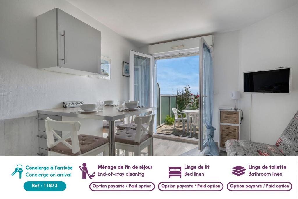 Appart avec terrasse et vue mer - 30m de la plage - 4