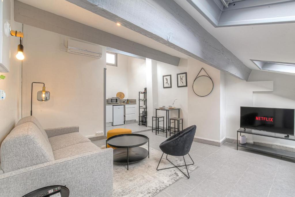 Le Cléret, Studio douillet sous les toits - 2