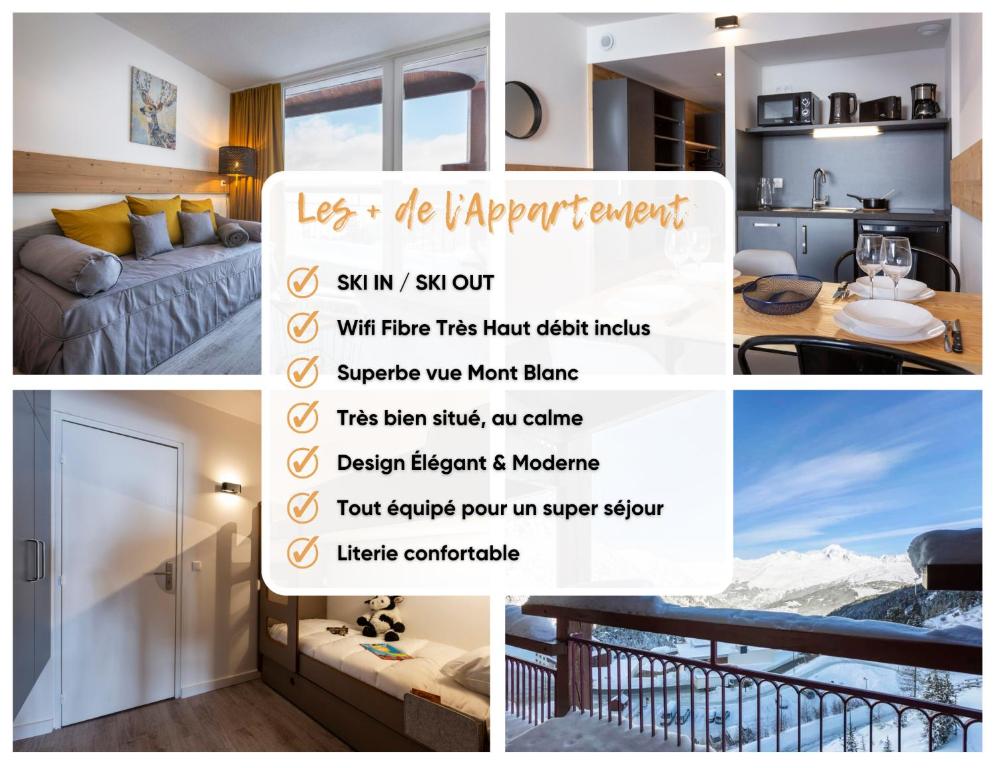 Appartement Arc 2000 Rénové 5 personnes Paradiski - 3