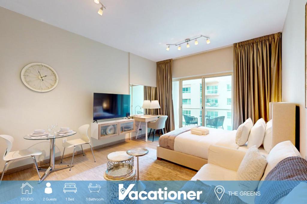 Al Samar 3 - Chic Upgraded Studio in The Greens, Dubai