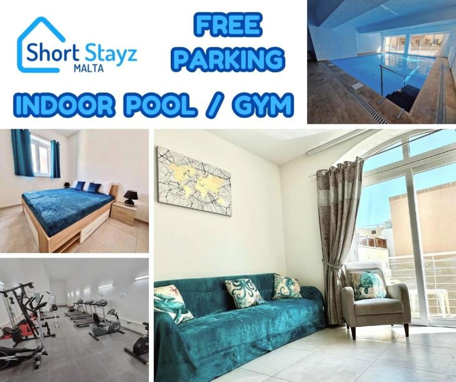 Bright & Central with Parking, Indoor Pool & Gym, St Paul's Bay