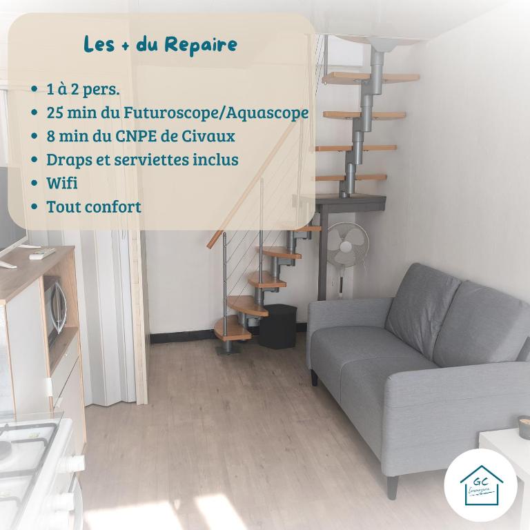 LE REPAIRE - T2 23 m2, Lhommaizé