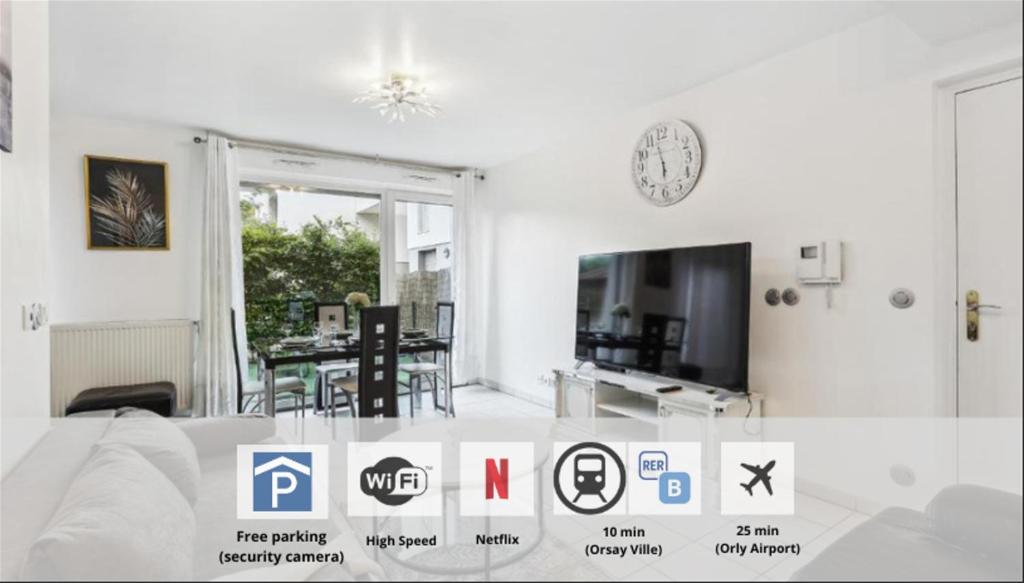 Apart-Chic-Les-Ulis With Balcon, Terrasse and Parking, Les Ulis