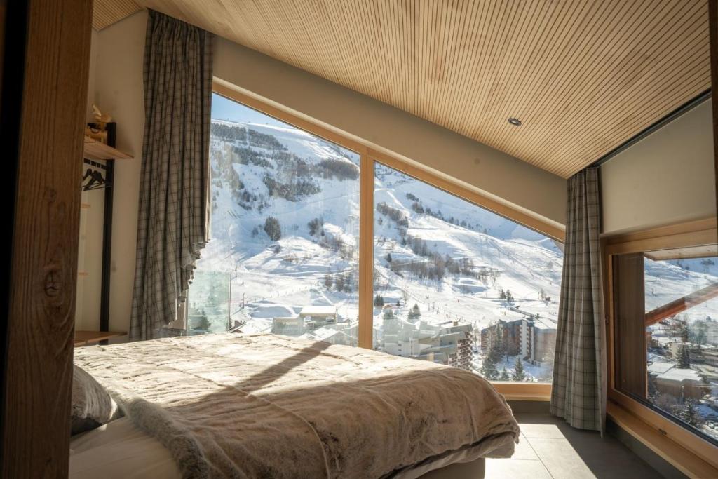 Chalets Horizon Blanc - Vue exceptionnelle Loup Blanc -Sauna extérieur Ours des Glaces -5 étoiles - 4
