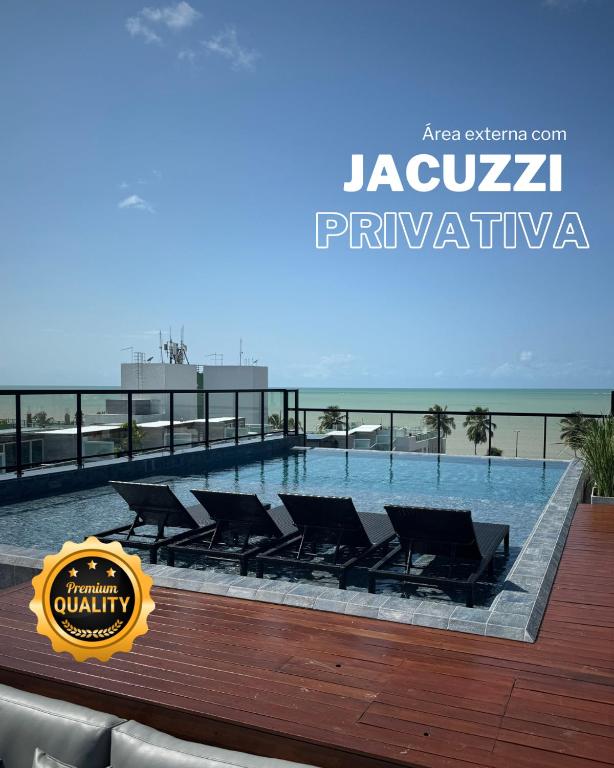 Flat com Jacuzzi Privativa a 50m do mar, João Pessoa