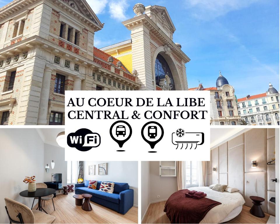 Au Coeur de La Libé - AC - CENTRAL - près tram et supermarchés - lit XXL, Nice