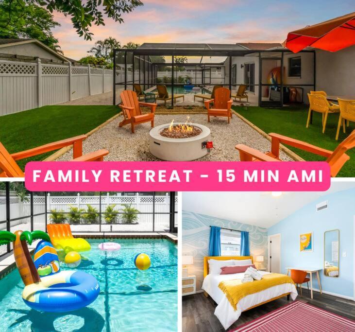 Heated Saltwater Pool - BBQ - Firepit - N Switch, Bradenton