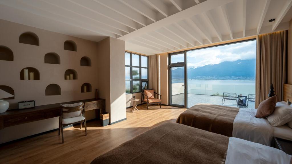 Cloud Edge Cabin, a full-view Cang'er Mountain and Sea Villa Hotel located on marble, Erhai Viewing Branch, da