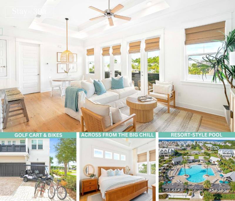 Pinteresting Escape by Stay on 30A- Pool, Bikes, Golf Cart, Inlet Beach