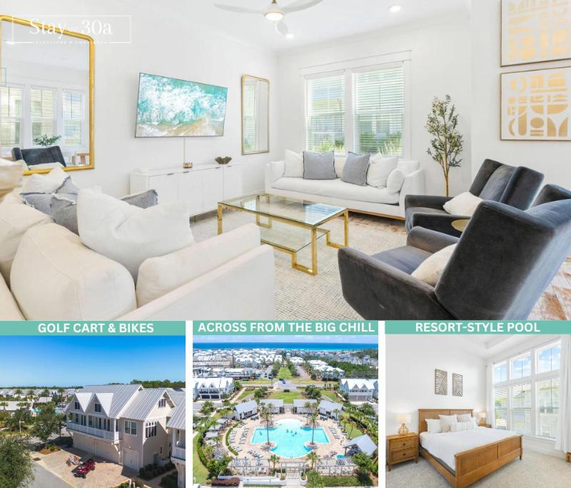 SeaWise by Stay on 30A- Pool, Bikes, Golf Cart, Inlet Beach