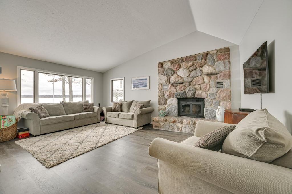 Dock and Views Lake Mitchell Home in Cadillac!, Cadillac