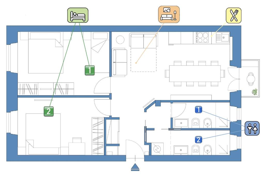 StayEasy M3 PortaRomana Bella - 2 Bedrooms 2 baths - 4
