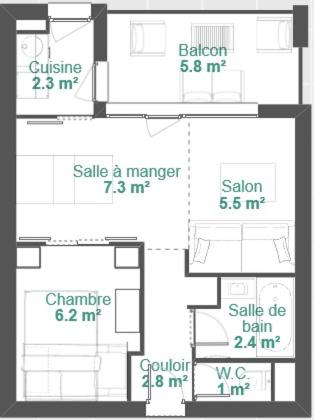 Appartement 5 p Belle Plagne Skis aux pieds - 5