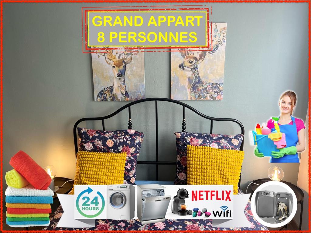 016 CHIC & COSY GRAND APPART MODERNE 65m2 HYPERCENTRE WIFI SMART TV NETFLIX - 2