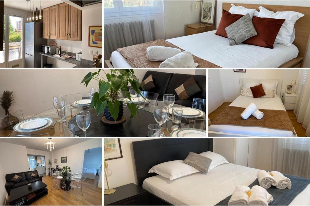 3 chambres , bureau lumineux , parking , proche métro Lyon - 2