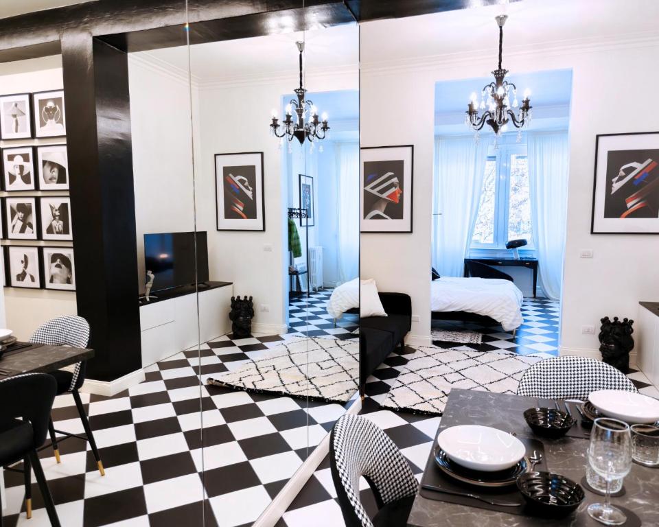 Black and White Apartment in Milan downtown with AC, Wifi and Subway M1 M2 Airoport connected, Central Station, Milán