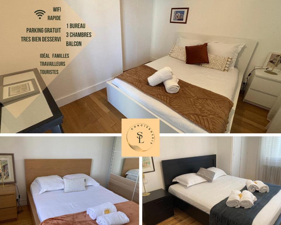 Spacieux, lumineux et bien placé pour 6Personnes, parking intérieur, Villeurbanne