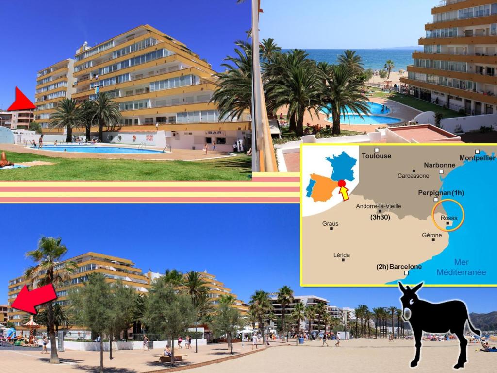 Appartment 5 pers Rosas,Roses, Espagne- plage piscine - 2