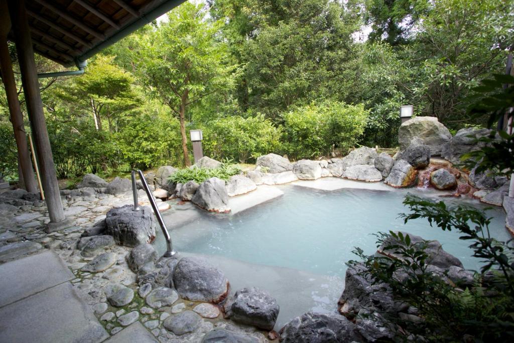 Hot spring bath, Hanzuiryo in Unzen