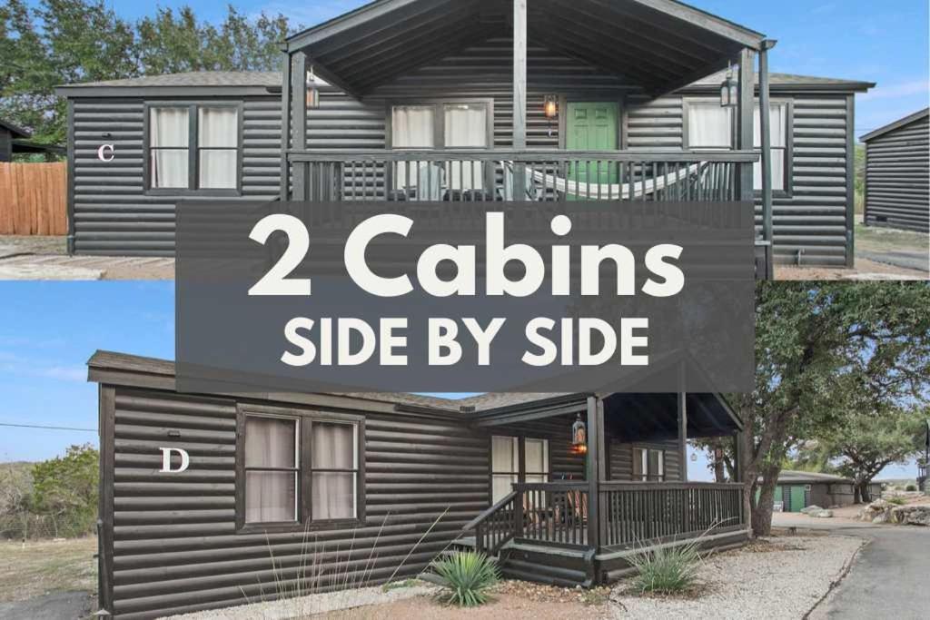 Starlight Horizon 2 Cabins CD - Side-by-Side Group Retreat - Pet-Friendly Texas Hill Country Cabins Near Canyon Lake - Pool, Stargazing, Sleeps 16, Canyon Lake