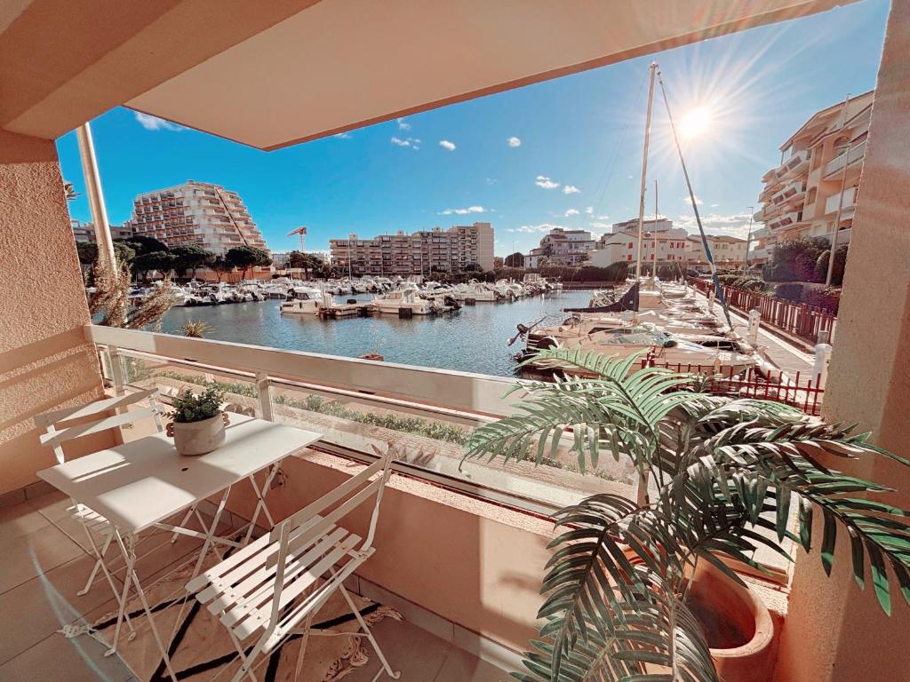 Magnifique T2 au calme avec une superbe vue sur le port, Canet-en-Roussillon