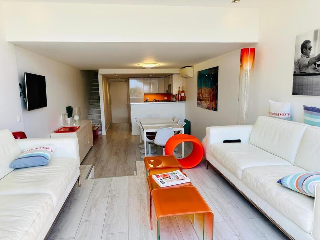 Appartement 6 pers - Port privée - Plage privée - Piscines - Tennis - 2